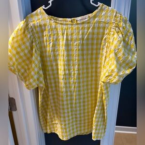 First Love Yellow Checkered Work Top